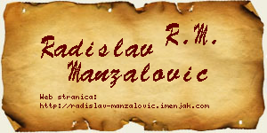 Radislav Manzalović vizit kartica